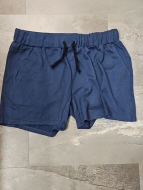 NWT Rose Maternité Women's Blue Athletic Elastic Shorts. 4,5" Inseam. Size M.